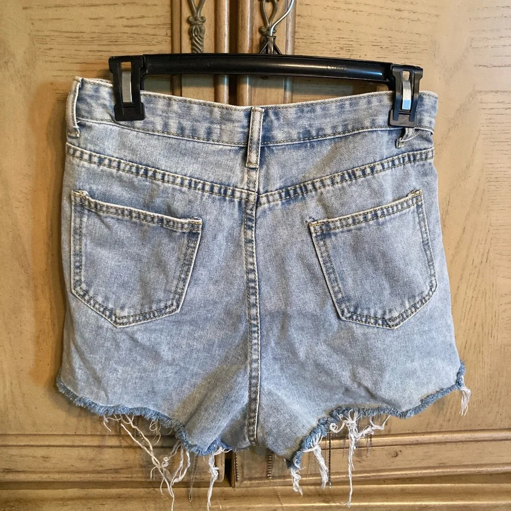 Rhinestone Blue Jean Shorts - Picture 2 of 2